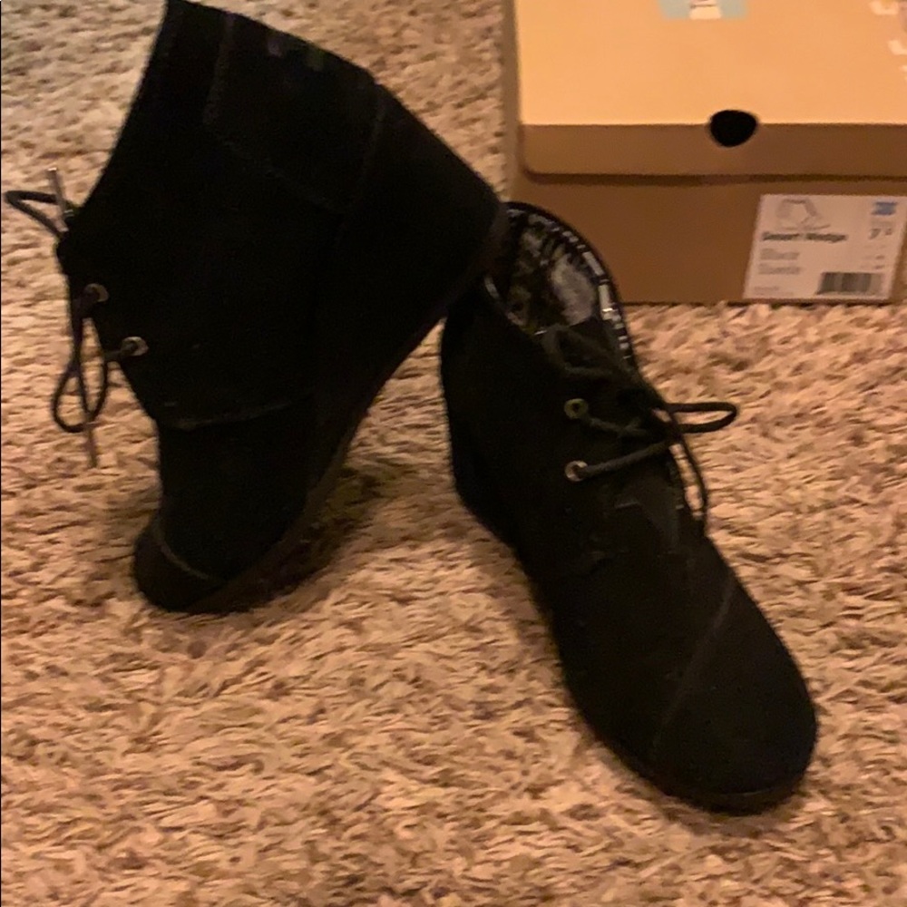 Black Toms Wedge